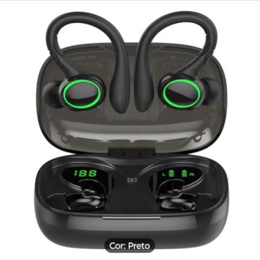 Imagem de Fone de Ouvido Bluetooth 5.3, Display Digital LED, Com Estojo de Carregamento, Preto