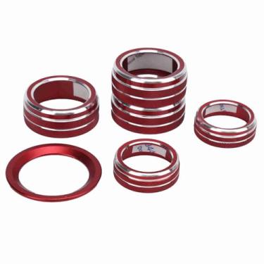 Imagem de 6 PCS Ar Condicionado Áudio Interruptor de Ignição Kit de Cobertura de Substituição para Sedan Sport EX 10th 2018-2020, Anel de Botão de Controle de Clima, Liga de Alumínio