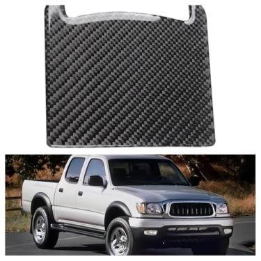 Imagem de IKUESM Compatible with Toyota Tacuma (Special Edition) 2001 2002 2003 2004 Black/Red Carbon Fiber Rear Cup Holder Panel Sticker 1 pc/set(Black)