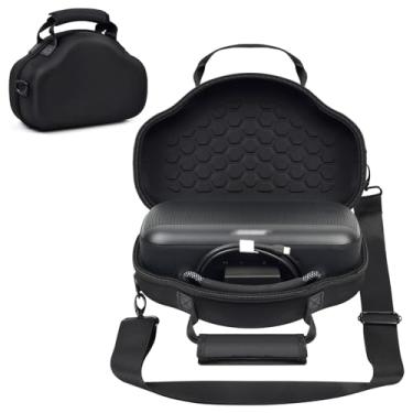Imagem de PAIYULE Capa compatível com alto-falante portátil Bose SoundLink Max, bolsa grande de armazenamento de alto-falante Bluetooth sem fio comporta acessórios de cabo USB organizador com alça de transporte