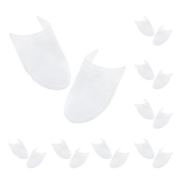 Imagem de pares de palmilhas para calçados, protetor de calçados transparente para homens e mulheres, protetor de vincos, maca de modelador de calçados flexível para tênis/mulas de golfe/sapatos de couro