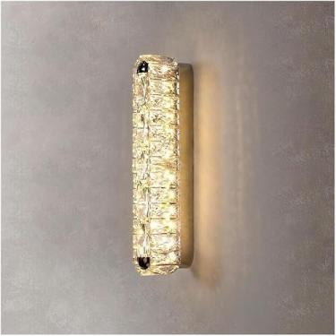 Imagem de Luminárias de parede de cristal dourado do norte da Europa, luxuosas arandelas de parede para sala de jantar, quarto, LED, atmosfera criativa, luz de parede para sala, corredor, cozinha, ent