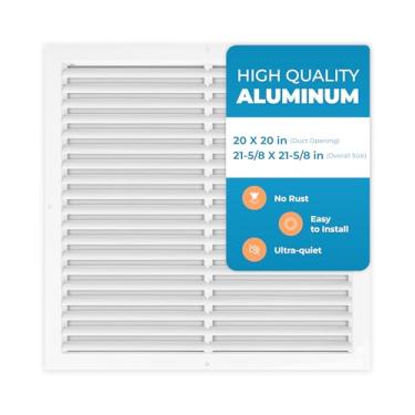 Imagem de Air 360 Grade de ventilação para retorno – 50 x 50 cm grade de transferência de ar condicionado – Design de alumínio durável à prova de ferrugem – Fluxo de ar ideal – Ventilação de parede de baixo ruído para uso residencial e industrial