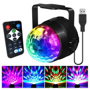 Imagem de Luzes de Discoteca RGB com Efeitos de Ritmo e Velocidade Controlada DL