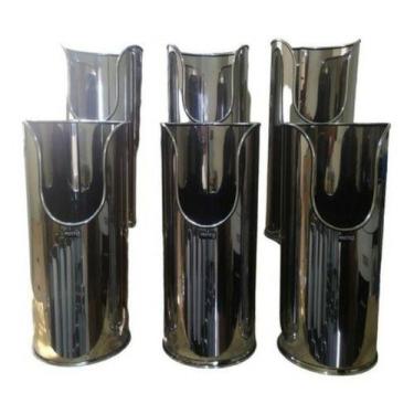 Imagem de 6 Unidades Suporte Inox Batom Água 10 Litros Co2 6 Kgs - protege inox