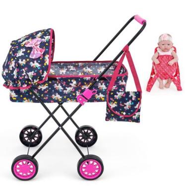 Imagem de Carrinho de Boneca Veneza Menina 79cm de alt com Canguru - SAG TOYS, U