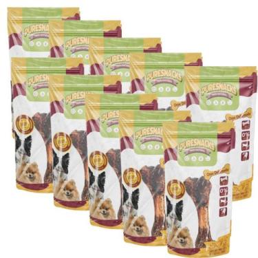 Imagem de Petisco Osso Suino Defumado Premium Puresnacks 10 pacotes