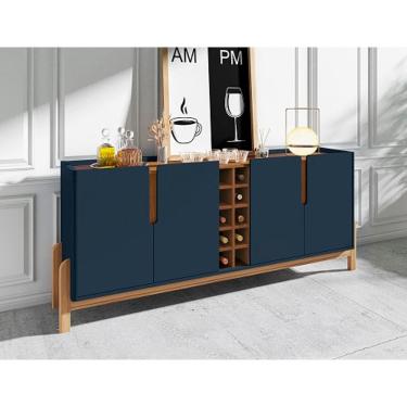 Imagem de Buffet Lizz 1.90 Azul Cobalto/Cedro - Casa D Móveis