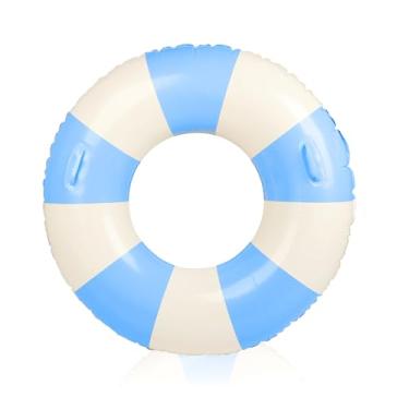 Imagem de 1 anel de natação, tubo de piscina, boias infláveis, listradas, clássicas para adultos