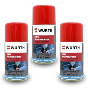 Imagem de Kit 3 Higienizador Automotivo Limpa Ar Condicionado Carro Wurth Spray 145ml