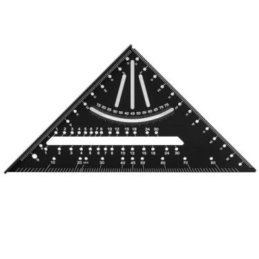 Imagem de Régua de Medição de ângulo Múltiplo, ângulo Triangular Régle de Alumínio Alumínio Multi Angle Medindo Transferidor de Régica, Governante (Preto)