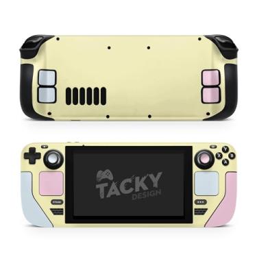 Imagem de TACKY DESIGN Película com bloqueio de cor compatível com Steam Deck LCD e OLED, decalque de vinil premium 3M, linda capa completa (rosa e azul bebê)