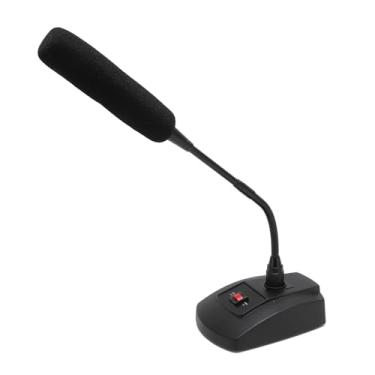 Imagem de Microfone de Gonóneo de Desktop, Micro de Voice Gobado de Gósoneck de 360 ​​graus para Conferência de Reunião de Palestras, Com Base, Cabo XLR, XLR Mic for Meetings Video