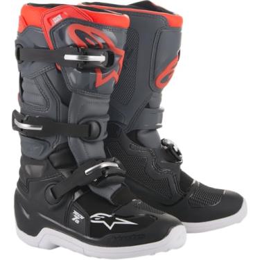 Imagem de Alpinestars Bota unissex para adultos Youth Tech 7S cinza/vermelha tamanho 04 (multi, 4 crianças grandes)