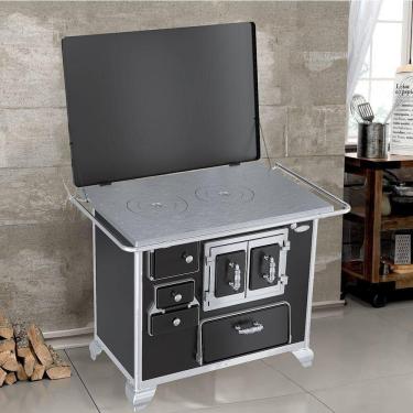 Imagem de Fogão A Lenha Gabinete N2 Ferro Fundido Direito Porta Dupla Preto