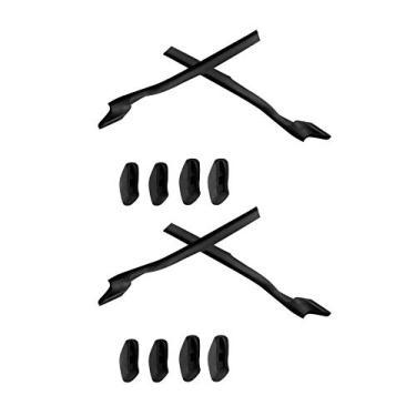 Imagem de SmartVLT 2 pares de meias de substituição pretas e kits de nariz para Oakley Half Jacket 2.0 XL OO9154