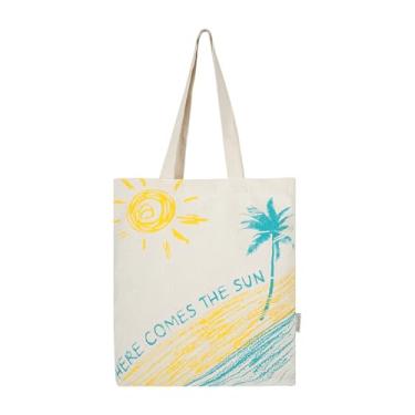 Imagem de SKAPADORO Sacola 100% algodão, bolsa de ombro básica ecológica natural impressa para viagens, faculdade, praia, compras, mercearia, vegetais, fácil de lavar, bolsa de ombro moderna para o dia a dia -