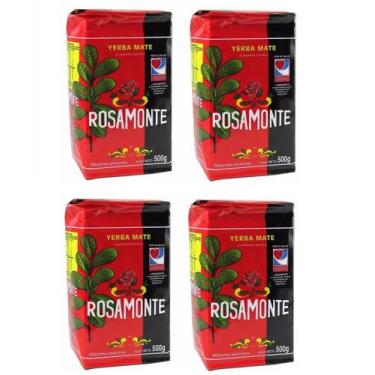 Imagem de 4 Erva Mate Chimarrão ROSAMONTE TRADICIONAL ARGENTINO 500g