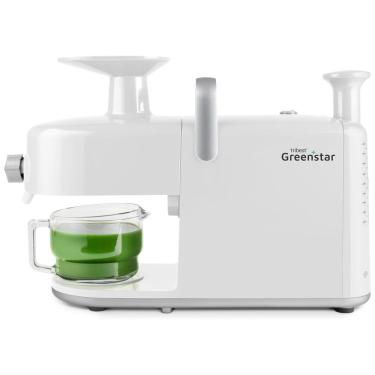 Imagem de Centrifuga de Frutas em Aço Inoxidável com Duplo Mastigador, Caixa de Limpeza Fácil, Ferramenta de Limpeza de Tela e Jarro de Vidro, 110V