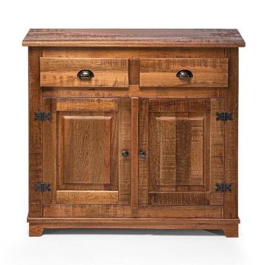 Imagem de Buffet Arca Rústico Decorativo Em Madeira Maciça 2 Portas E 2 Gavetas - Natural - Bege