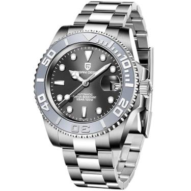 Imagem de CADISEN Pagani Design Relógio masculino automático NH35 mecânico 100 m à prova d'água aço inoxidável vidro safira iate relógio de pulso com bisel giratório 100 metros à prova d'água automático PD-1651