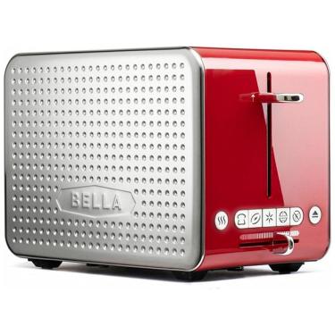 Imagem de Torradeira 2 Fatias com Tela Digital, Bandeja de Migalhas Removível e Controle de Temperatura, BELLA, Vermelha