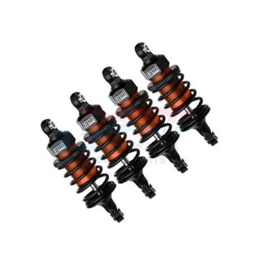 Imagem de Palumma Kits de choque universal dianteiro/traseiro de alumínio RC para TRAXXAS 1/10 4-TEC DRIFT Ford Mustang RC acessórios de atualização de carro (laranja)