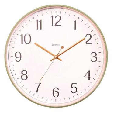 Imagem de Relógio Parede Herweg Vidro 34,6cm Silencioso Verde 6868 Verde Claro - Verde Claro
