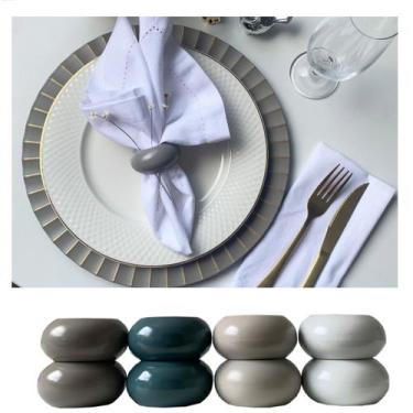 Imagem de Kit 8 Anel Porta Guardanapo Argola Mesa Posta 6cm Lisa Vr - IDEALIZA, 