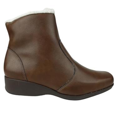 Imagem de Bota Feminina Serena Forrada com Lã Cano Curto (Marrom, BR, Adulto, Numérico, 39)
