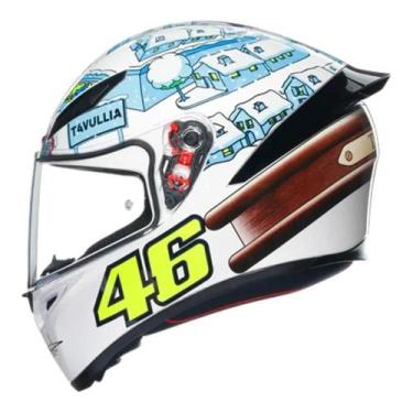 Imagem de Capacete AGV K1S Rossi Winter test 17 Branco e Azul, 62