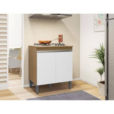 Imagem de Balcão Gabinete P/ Cooktop 4 ou 5 Bocas 2 Portas - AJL Móveis