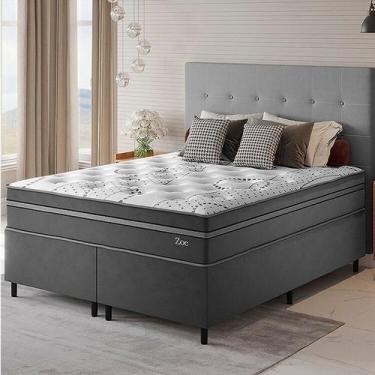 Imagem de Conjunto Colchão Mola Ensacada e Base Box Queen 66x158x198cm Zoe Yesca