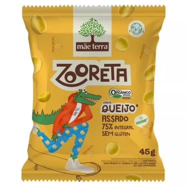 Imagem de Salgadinho de Milho e Arroz Integral Orgânico Queijo Mãe Terra Zooreta 45g