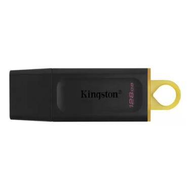 Imagem de Pendrive 128 gb kingston datatraveler exodia preto c/amarelo