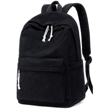Imagem de Mochila escolar BTOOP Corduroy para adolescentes com bolsa para laptop de 17 polegadas