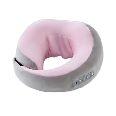 Imagem de TREVEX Massageador de pescoço com calor – alívio profundo da dor no pescoço, design em forma de U, travesseiro massageador elétrico para viagens, escritório, casa, shiatsu, pescoço, presente para