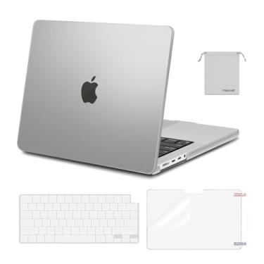 Imagem de MOSISO Compatível com MacBook Pro 14 polegadas 2025 2024 2023 2022 2021 M5 M4 M3 M2 M1 A3434 A3112 A3185 A3401 A2918 A2992 A2779 A2779 2442, Capa rígida, capa de teclado, película de tela e bolsa