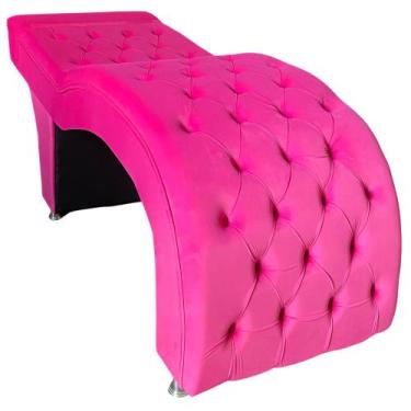 Imagem de Maca Estética Estofada M1 60cm - In9 Decor, Veludo Pink - In9 Decor
