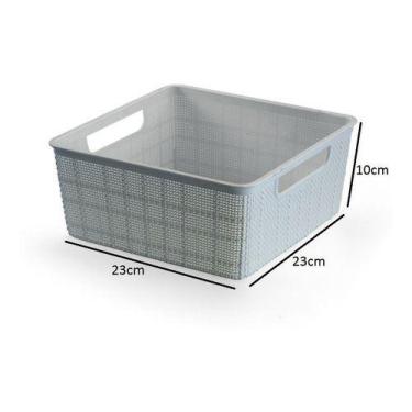 Imagem de Cesto Organizadore Multiuso Rattan Home Areia 4,5 l - PLASNORTHON