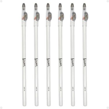 Imagem de Kit Luisance: 6 Lápis Para Olhos Branco com Apontador Ref. L887-w