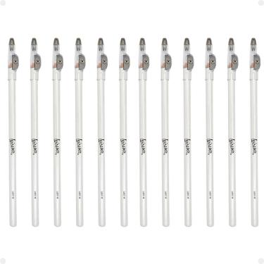 Imagem de Kit Luisance: 12 Lápis Para Olhos Branco com Apontador Ref. L887-w