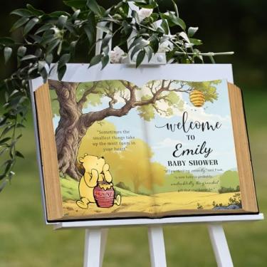 Imagem de Toerifer Decorações Para Chá De Bebê Winnie, Placa Boas-Vindas Winnie Meninos E Meninas, Decoração Com Oh Baby, Centro Mesa Porta Entrada, Cenário Festa Fundo Fotográfico