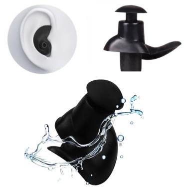 Imagem de Protetor Auricular à Prova D'água com Dupla Camada, Design Moldável, Confortável, Preto