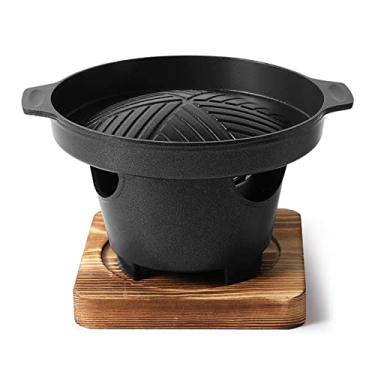 Imagem de Mini churrasqueira, forno para uma pessoa, cozinhar em casa, moldura de madeira, fogão a álcool, churrasco, jardim, festa, assar, carne, ferramenta