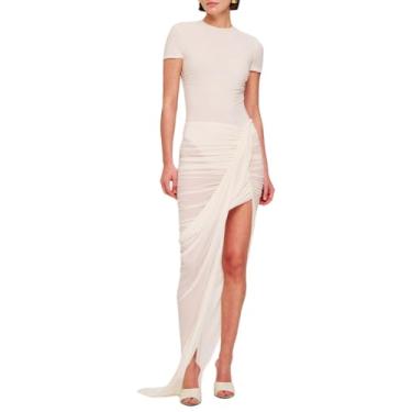 Imagem de Ronny Kobo Saia feminina Jersey Shakeema, Marfim, G