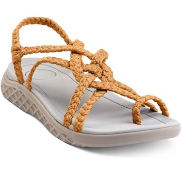 Imagem de Plaka Explorar passeios e caminhadas Sandálias para as Mulheres | Confortável sandália verão com o apoio do arco | Sandals confortáveis ​​impermeáveis ​​para Viagem, Praia ou piscina | A areia amarela tamanho 9