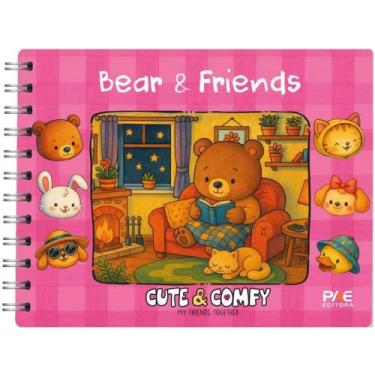 Imagem de Livro Infantil Colorir Bear  E Friends Cute & Comfy Capa Dura em Espir