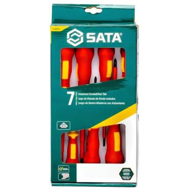 Imagem de Jogo de Chaves de Fenda Phillips Isolada 7pç ST09303 Sata - APEX - SAT