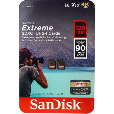 Imagem de Cartão de memória SanDisk Extreme sdxc uhs-i 128 GB-90 MB/s com 2 unidades